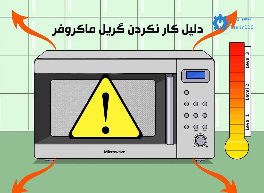کار نکردن گریل مایکروفر سامسونگ